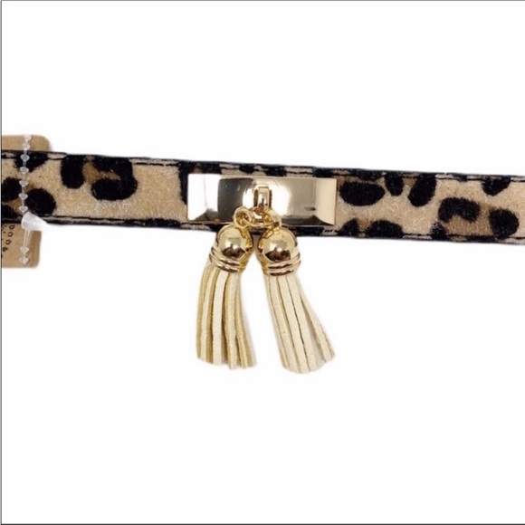 Gold Leopard Tassel Bracelet NEW - Picture 3 of 7